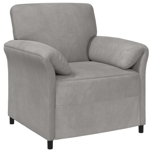 Диван с едно seating Светлосиво 88 x 83 x 95 см Кадифе
