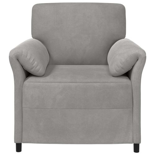Диван с едно seating Светлосиво 88 x 83 x 95 см Кадифе