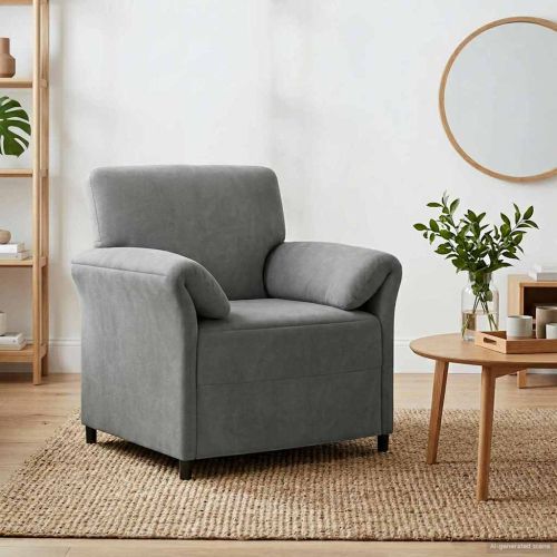 Диван с едно seating Тъмносиво 88 x 83 x 95 см Кадифе