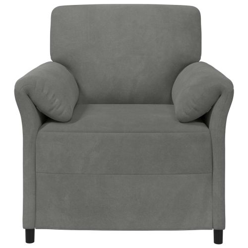 Диван с едно seating Тъмносиво 88 x 83 x 95 см Кадифе