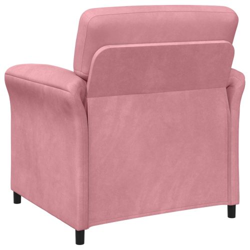 Диван с едно seating Розово 88 x 83 x 95 см Кадифе