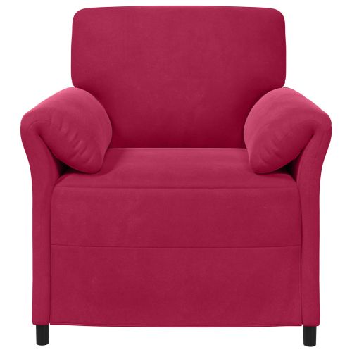 Диван с едно seating Виненочервен 88 x 83 x 95 см Кадифе