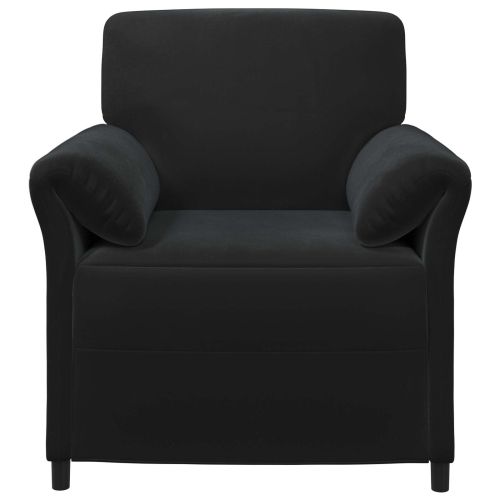 Диван с едно seating Черно 88 x 83 x 95 см Кадифе