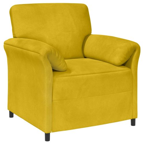 Диван с едно seating Жълто 88 x 83 x 95 см Кадифе
