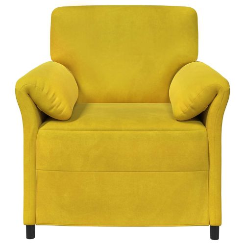 Диван с едно seating Жълто 88 x 83 x 95 см Кадифе