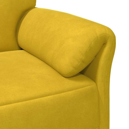 Диван с едно seating Жълто 88 x 83 x 95 см Кадифе