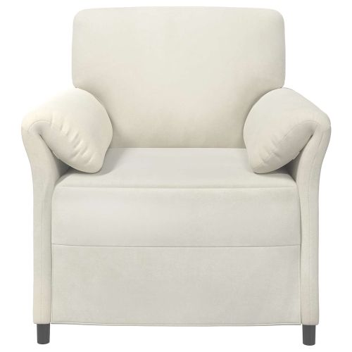 Диван с едно seating Кремаво 88 x 83 x 95 см Кадифе