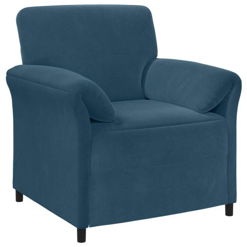 Диван с едно seating Синьо 88 x 83 x 95 см Кадифе