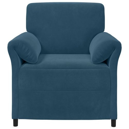 Диван с едно seating Синьо 88 x 83 x 95 см Кадифе