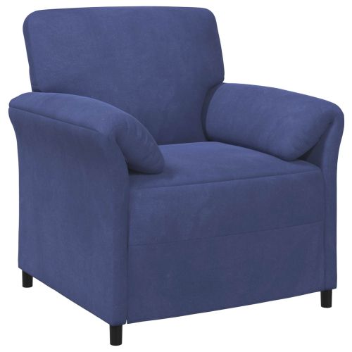 Диван с едно seating Полицейско синьо 88 x 83 x 95 см Кадифе