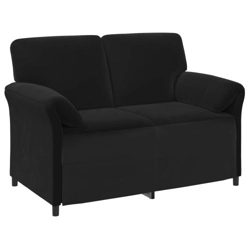 Двуместна софа Черно 138 x 83 x 95 см Кадифе