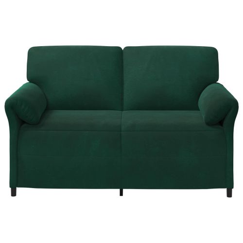 Двуместна софа Тъмнозелено 158 x 83 x 95 см Кадифе
