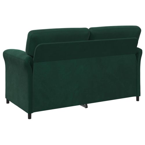 Двуместна софа Тъмнозелено 158 x 83 x 95 см Кадифе