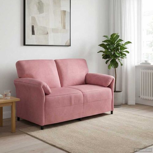 Двуместна софа Розово 158 x 83 x 95 см Кадифе