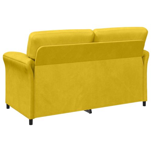 Двуместна софа Жълто 158 x 83 x 95 см Кадифе