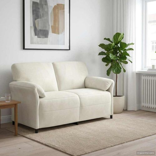Двуместна софа Кремаво 158 x 83 x 95 см Кадифе