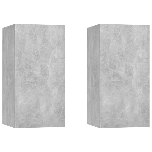 | Wall TV Cabinet | 2 pcs Бетонно сиво 30.5 x 30 x 60 см