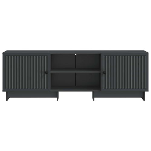 ТВ шкаф Черен 150 x 31 x 50 см Инженерен дървен материал