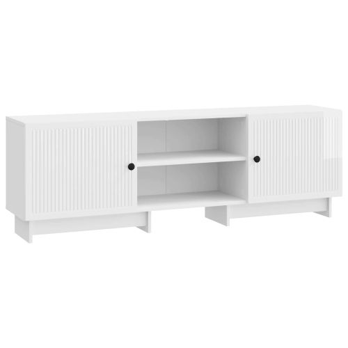 ТВ шкаф Висок Гланцов Бял 150 x 31 x 50 см