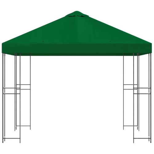 Шатра 3 x 3 m Зелено Полиестер и стомана 190 gsm