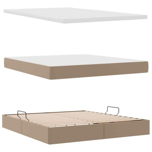 Легло с място за съхранение Капучино 180 x 200 cm Изкуствена
