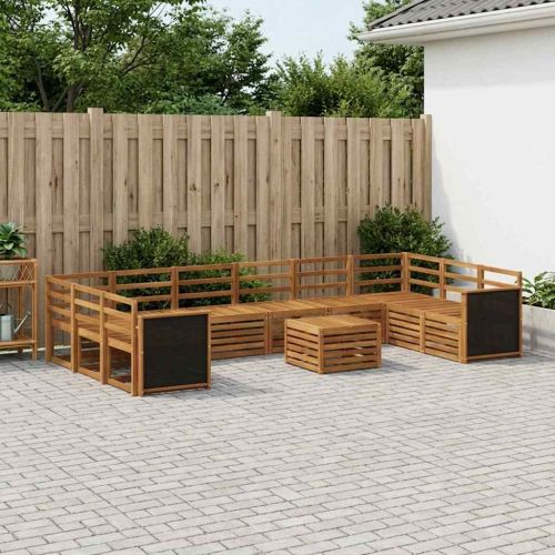 Комплект дивани за открито 8 pcs Натурално