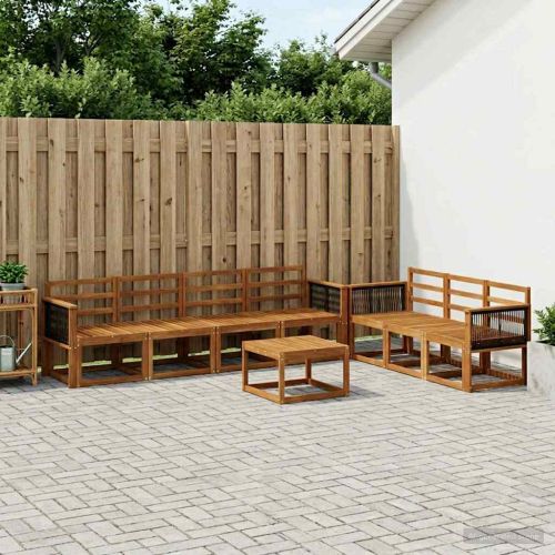 Комплект дивани за открито 7 pcs Натурално