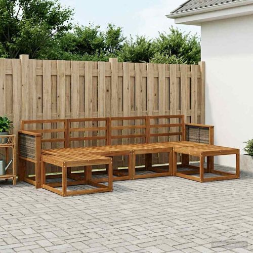 Комплект дивани за открито 6 pcs Натурално