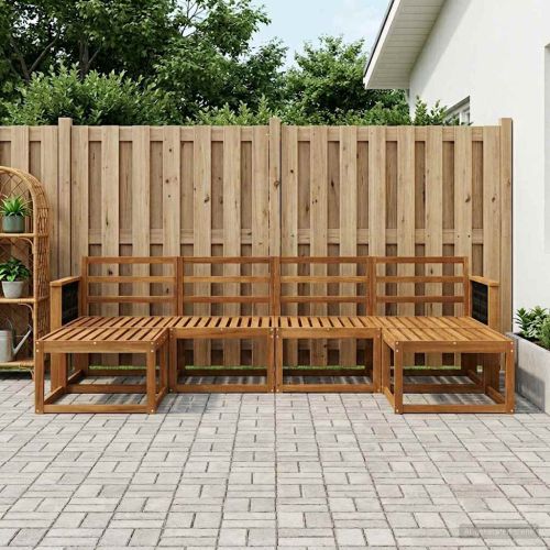 Комплект дивани за открито 6 pcs Натурално