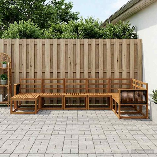 Комплект дивани за открито 8 pcs Натурално
