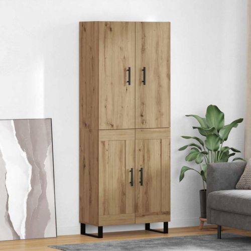 Висок шкаф 2 pcs Дъб 69,5 x 34 x 180 см