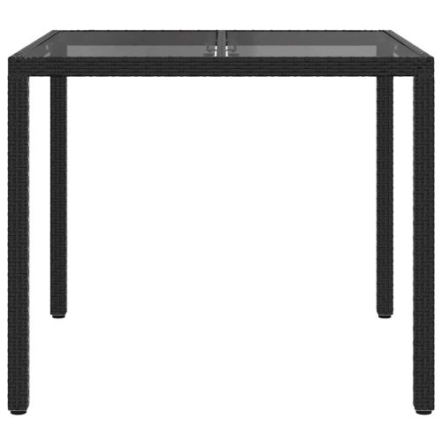Градинска маса Черно 90 x 90 x 75 cm полиратан