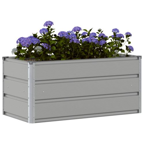 Кашпа Светлосиво 100 x 50 x 45 cm Галванизирана стомана