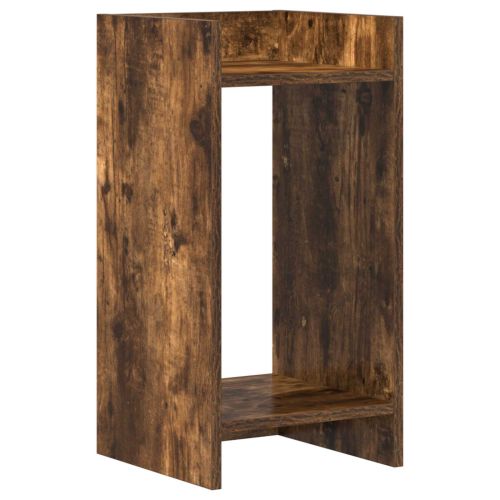 Стойка за растения с рафт 2 pcs Пушена Дъб 30 x 30 x 60 cm