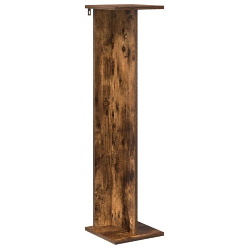 Стойка за растения 2 pcs Пушена Дъб 25 x 25,5 x 100,5 см