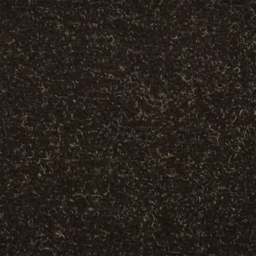 Постелки за стълби, самозалепващи се, 5 бр., 65x21x4 см, тъмнокафяви, полукръгли, големи