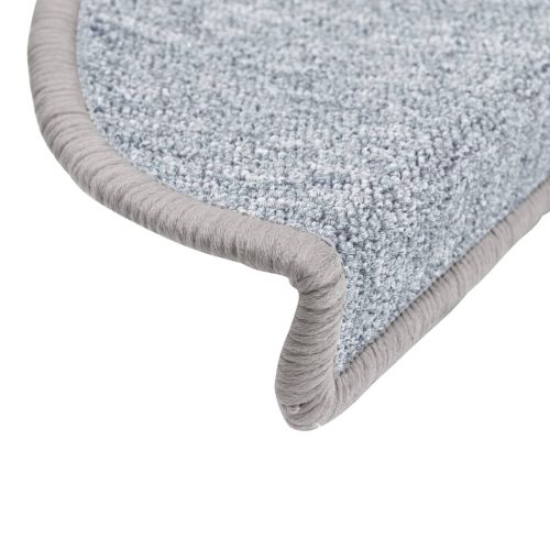 Изтривалки за стълби, 10 бр., 56x17x3 см, светлосиви, полукръгли