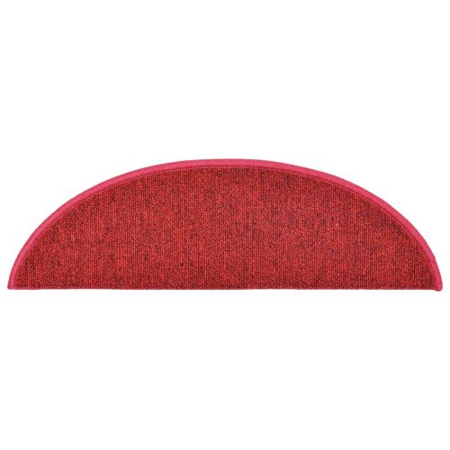 Изтривалки за стълби, 10 бр., 56x17x3 см, червени, полукръгли