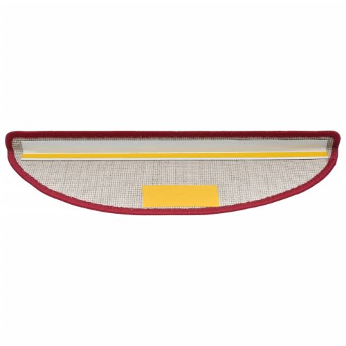 Изтривалки за стълби, 10 бр., 56x17x3 см, червени, полукръгли