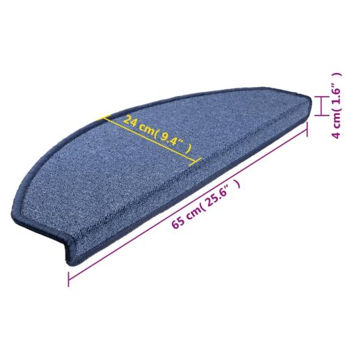 Изтривалки за стълби, 10 бр., 65x24x4 см, сини, полукръгли, големи