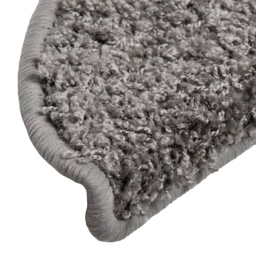 Изтривалки за стълби, 10 бр., 56x17x3 см, сиви, полукръгли