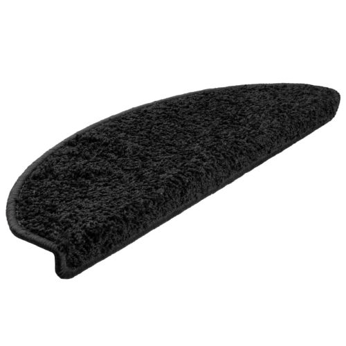 Изтривалки за стълби, 10 бр., 65x21x4 см, черни, полукръгли, големи