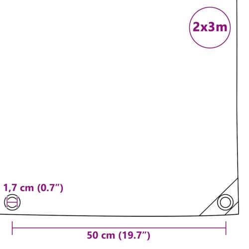 Брезент 650 г/м² 2x3 м черен