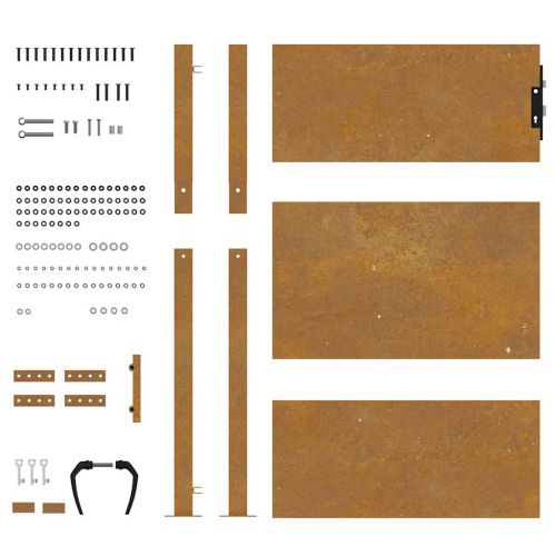 Градинска порта 100x125 см, кортенова стомана