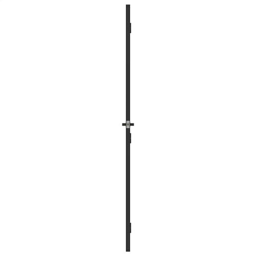 Интериорна врата черна 83x201,5 см закалено стъкло и алуминий