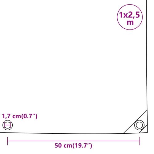 Брезент черен 1x2,5 м 650 г/м²