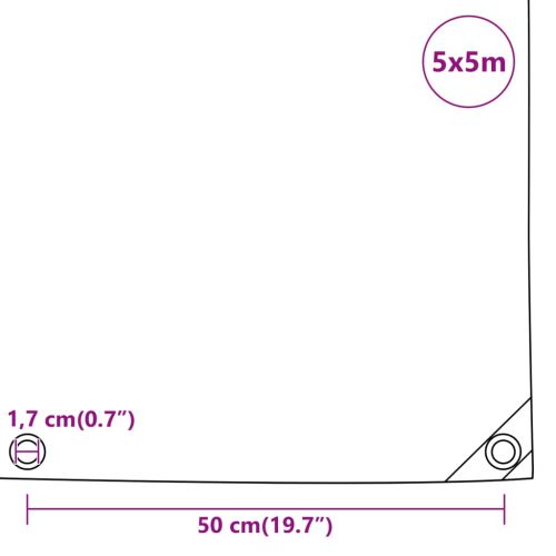 Брезент черен 5x5 м 650 г/м²