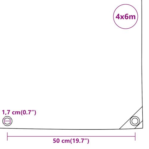 Брезент антрацит 4x6 м 650 г/м²
