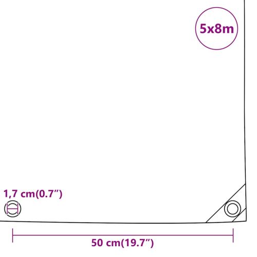 Брезент антрацит 5x8 м 650 г/м²