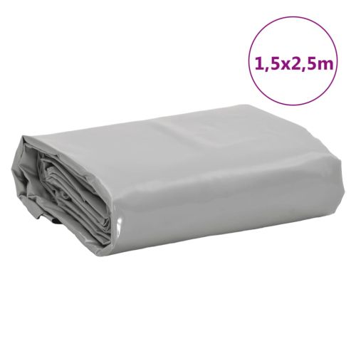 Брезент сив 1,5x2,5 м 650 г/м²